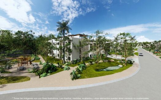 Tres patios: 3 bedroom apartments in Playa del Carmen