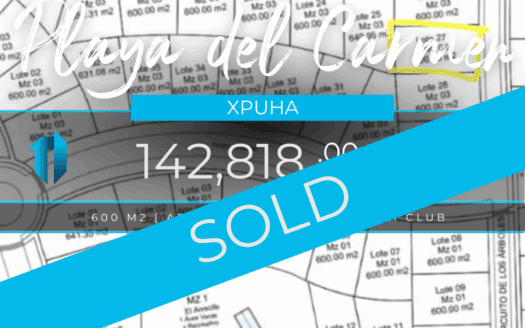 Residential lot with a private beachclub for sale at Xpuha Beach