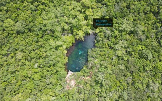 Residential lot with a private cenote for sale in Chemuyil