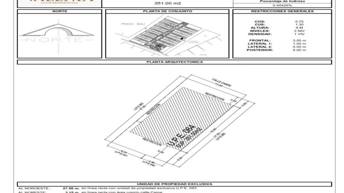 Valenia residential lot in Playa del Carmen 